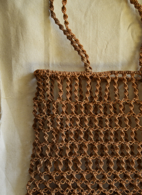 MAKRAMOWA TOREBKA SKÓRZANA TOTE BAG MAKRAMOWA TOREBKA SKÓRZANA TOTE BAG