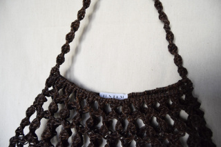 MAKRAMOWA TOREBKA SKÓRZANA MOON BAG