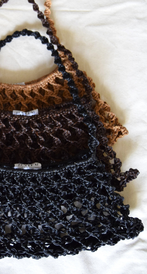 MAKRAMOWA TOREBKA SKÓRZANA MOON BAG