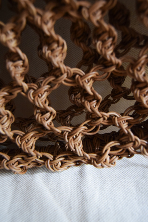 MAKRAMOWA TOREBKA SKÓRZANA MOON BAG