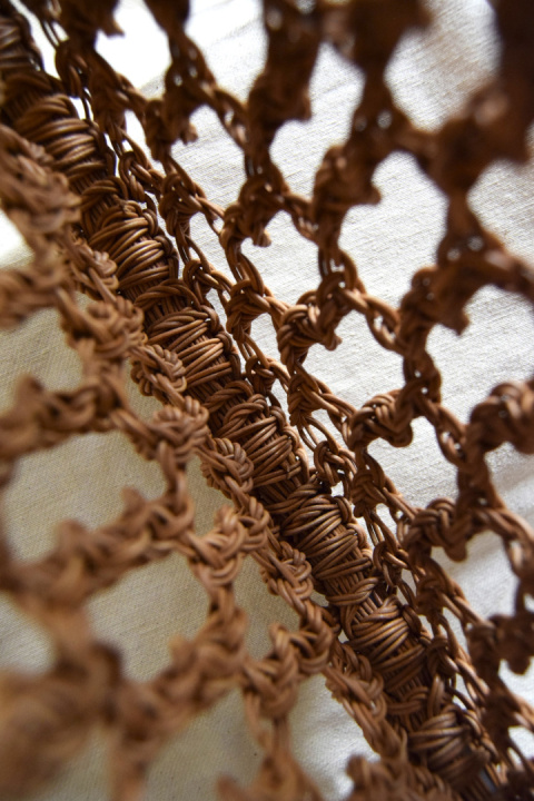 MAKRAMOWA TOREBKA SKÓRZANA MOON BAG