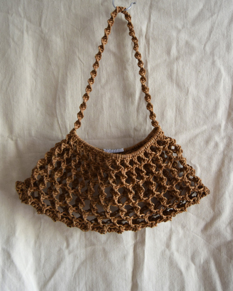 MAKRAMOWA TOREBKA SKÓRZANA MOON BAG