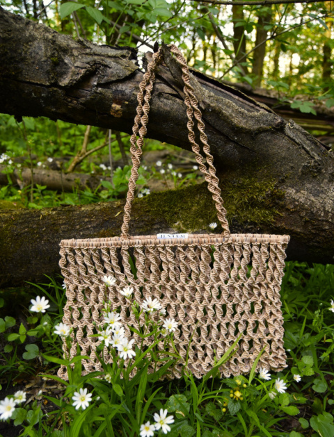 MAKRAMOWA TOREBKA SKÓRZANA BAGUETTE BAG MAKRAMOWA TOREBKA SKÓRZANA BAGUETTE BAG