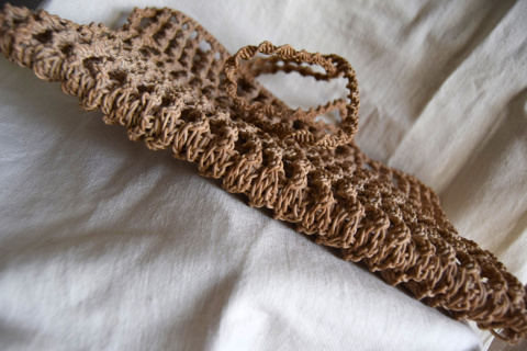 MAKRAMOWA TOREBKA SKÓRZANA BAGUETTE BAG MAKRAMOWA TOREBKA SKÓRZANA BAGUETTE BAG